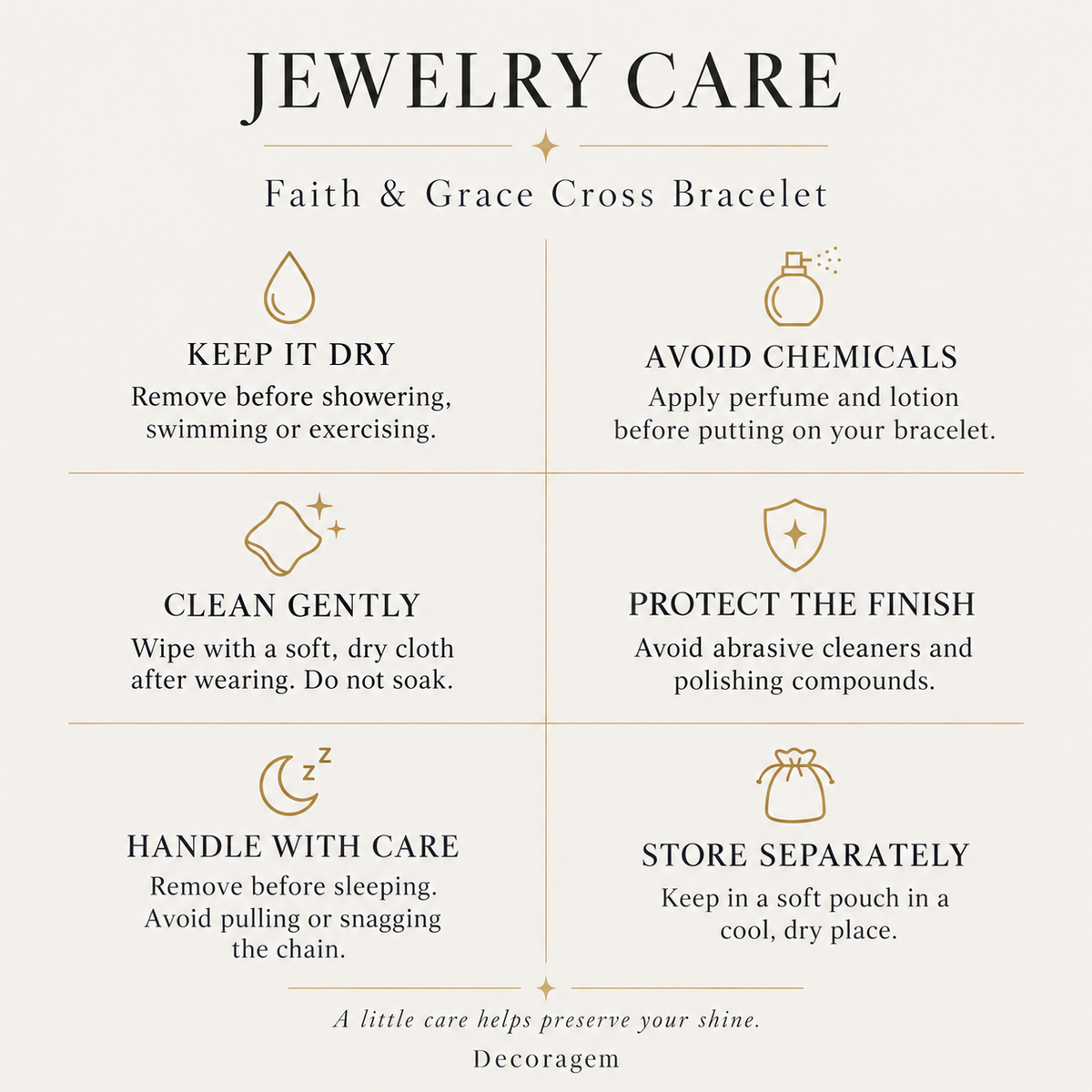 Faith & Grace Gold-Plated Cross Bracelet