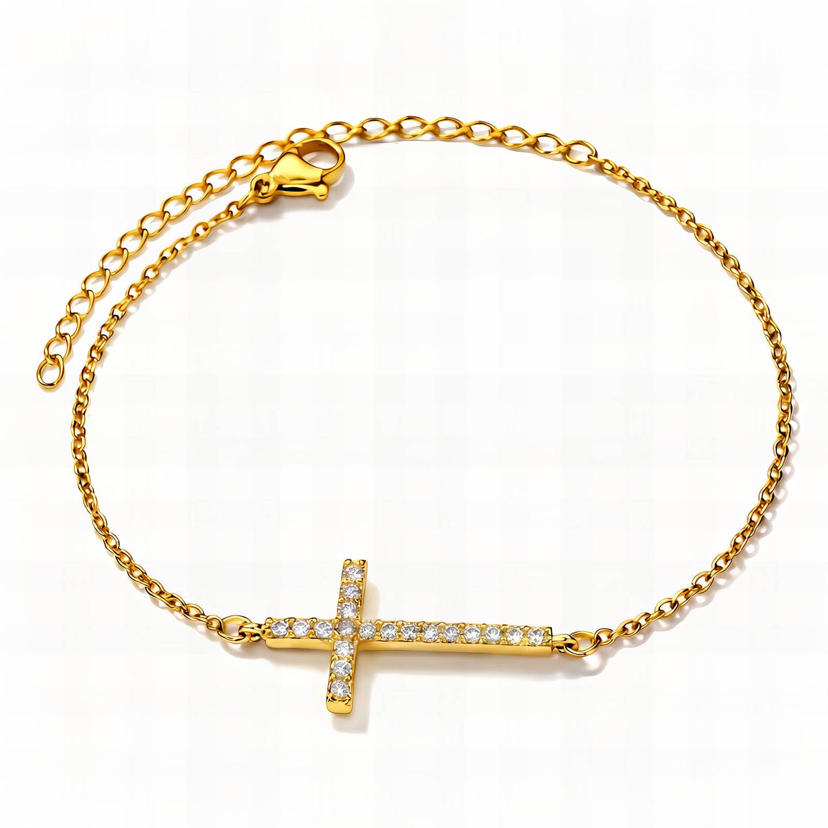 Faith & Grace Gold-Plated Cross Bracelet