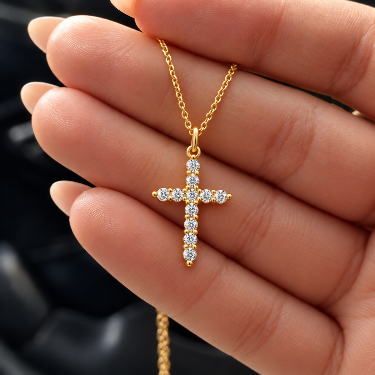 Faith & Radiance Gold-Plated Cross Necklace