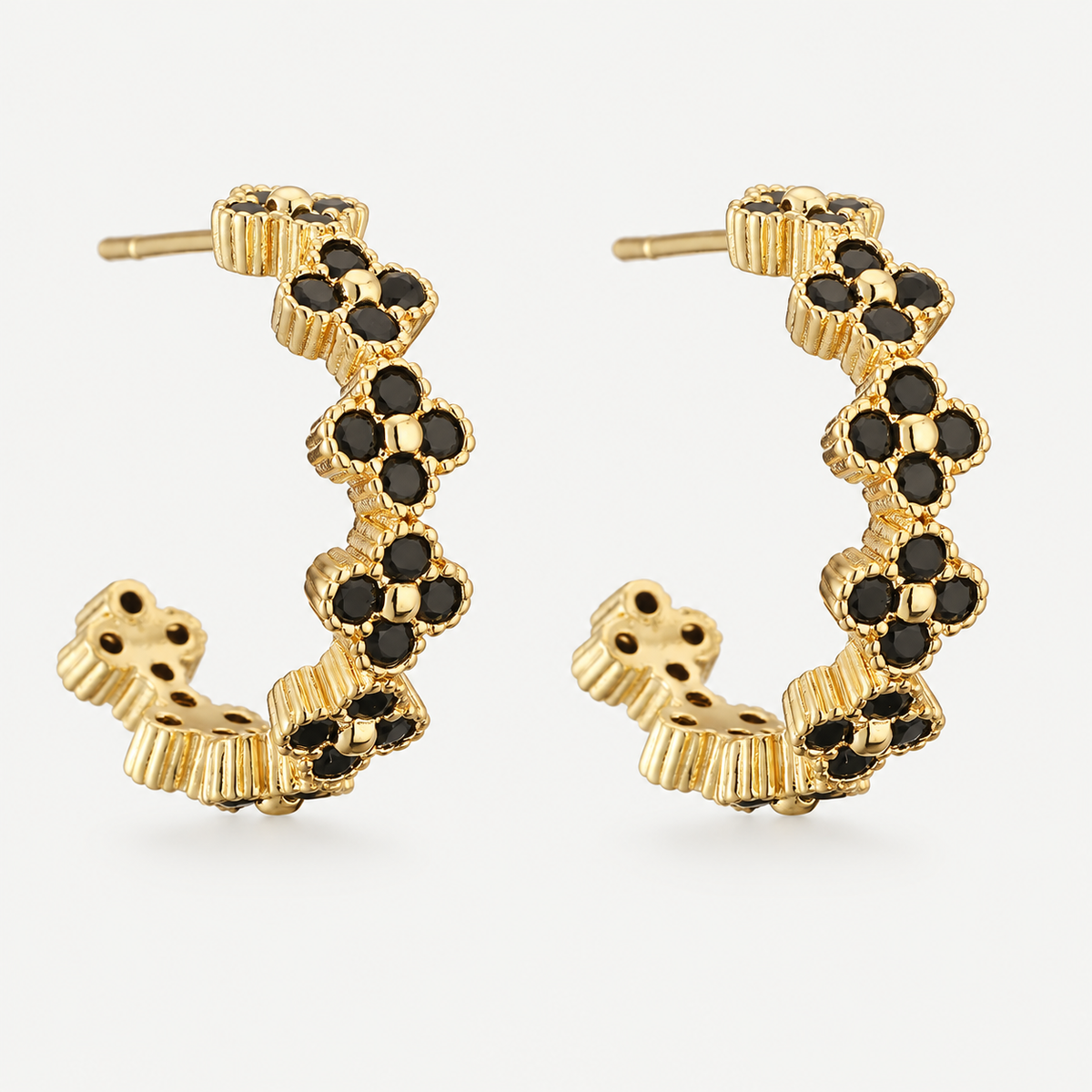 Color Pop Clover C-Hoop Earrings