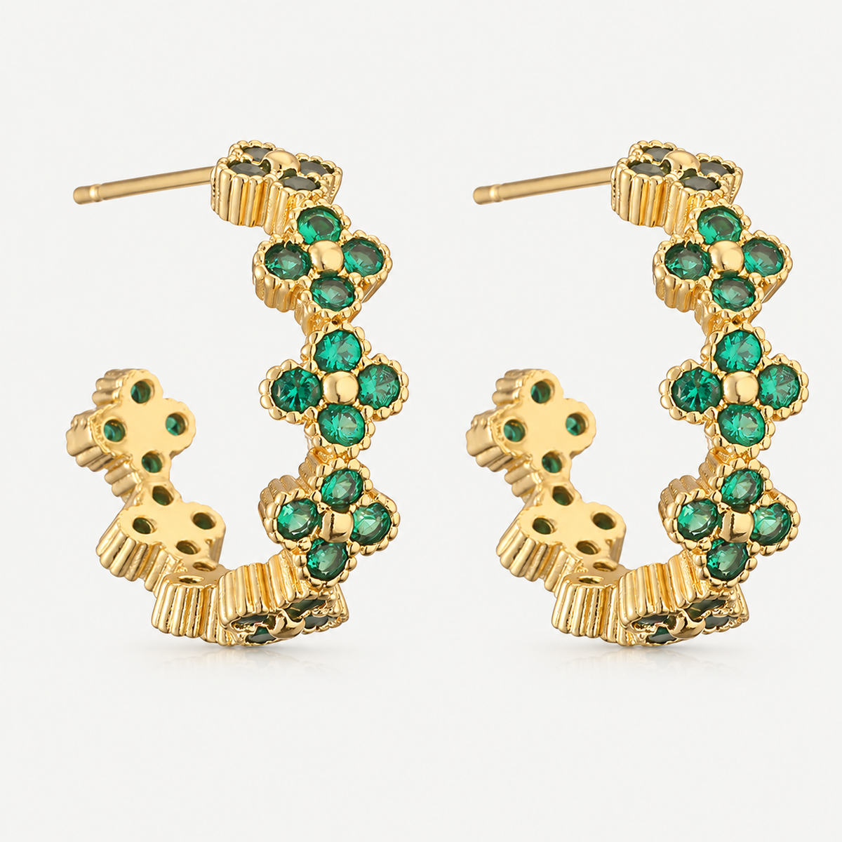 Color Pop Clover C-Hoop Earrings