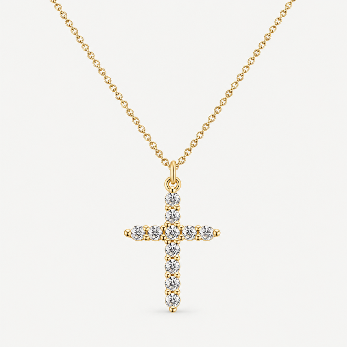 Faith & Radiance Gold-Plated Cross Necklace
