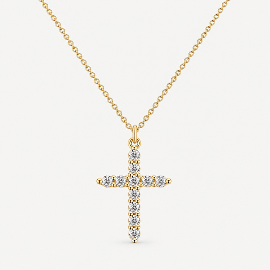 Faith & Radiance Gold-Plated Cross Necklace