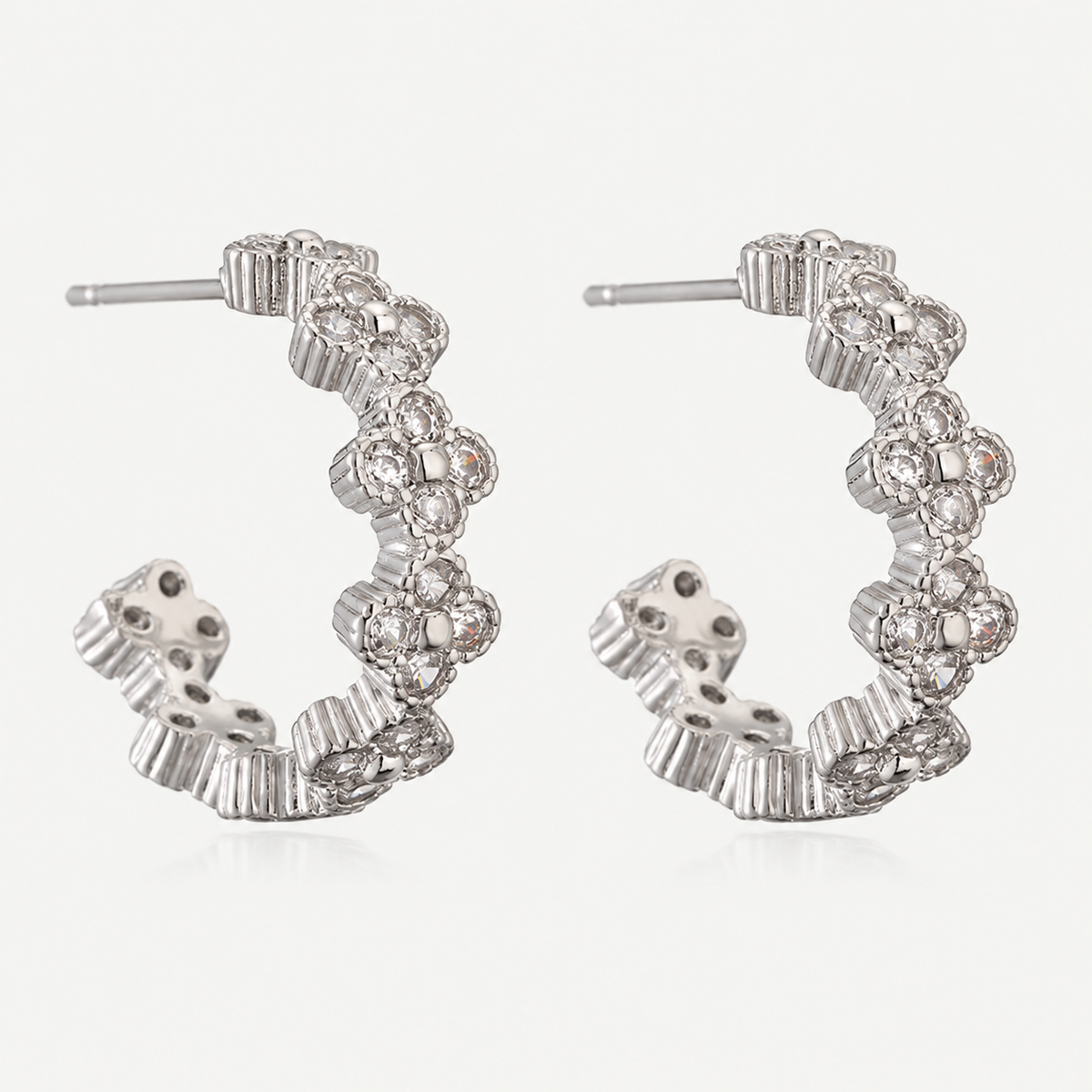 Color Pop Clover C-Hoop Earrings
