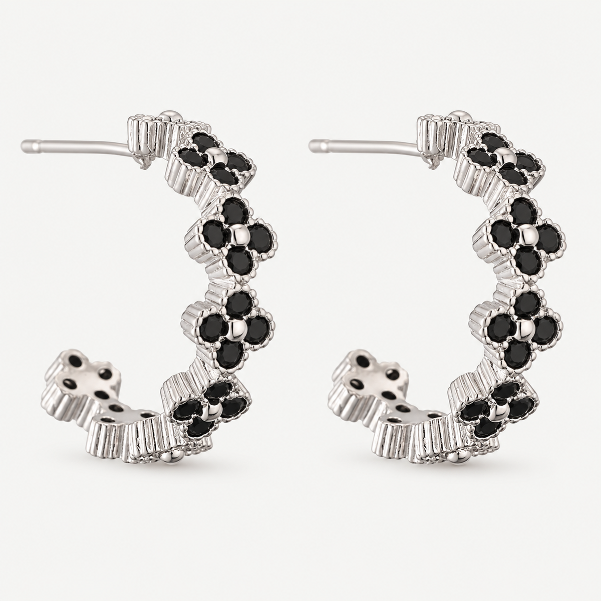Color Pop Clover C-Hoop Earrings